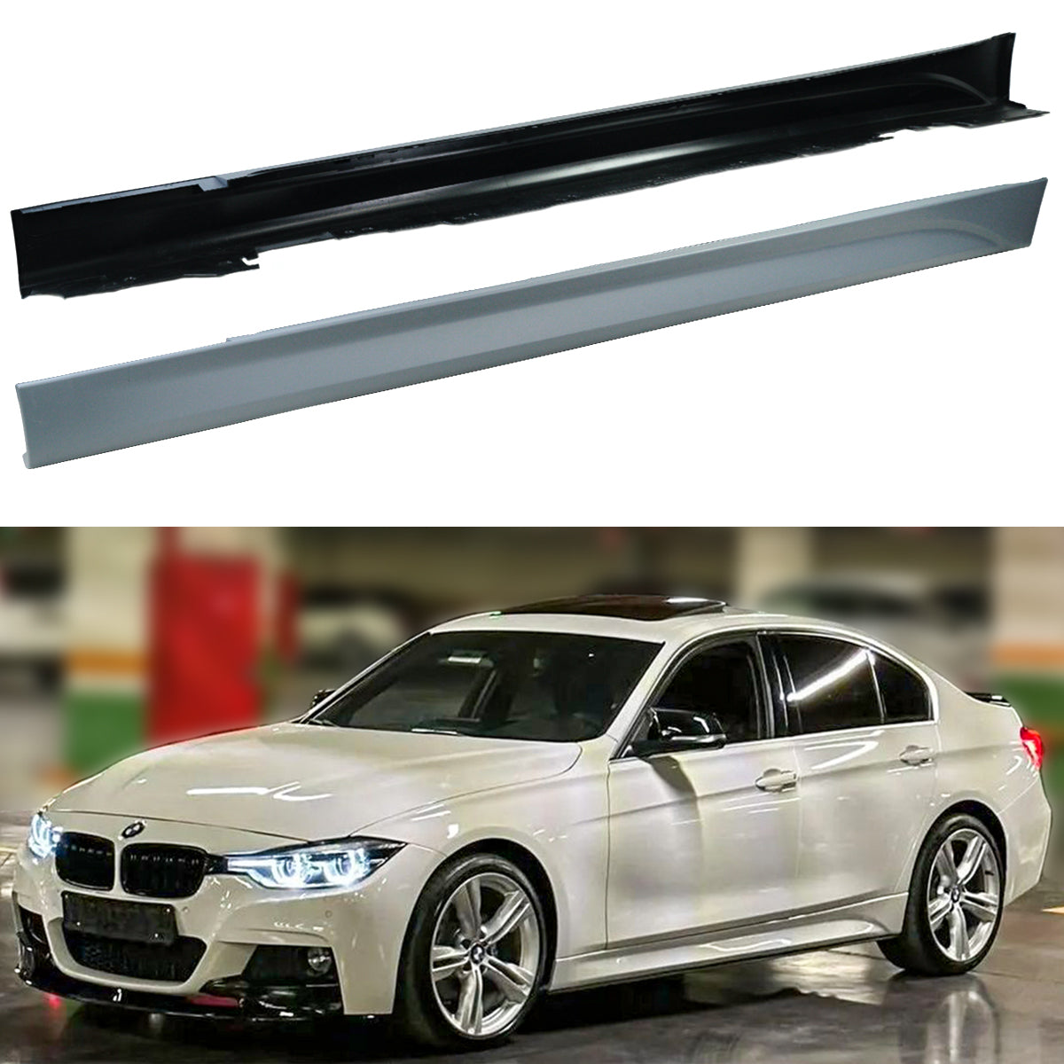 3 Series BMW Side Skirt Satin Black 2012-2018