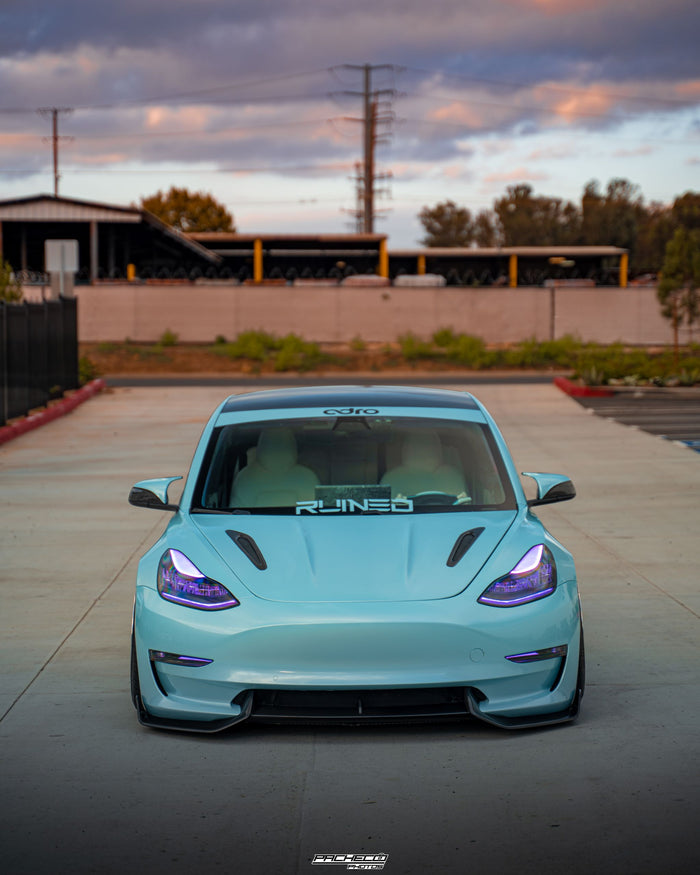 Adro Tesla Model 3 Carbon Fiber Front Lip V2