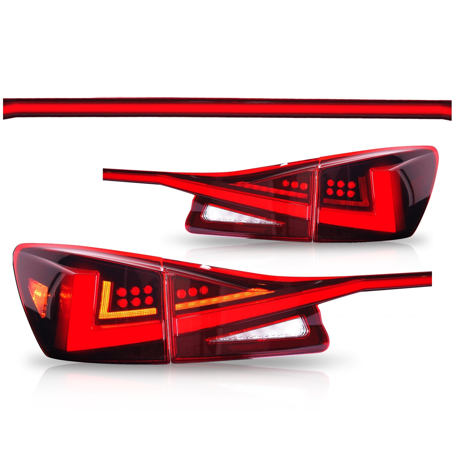 Lexus IS250 Red Sequential Taillight with Middle 2006-2012