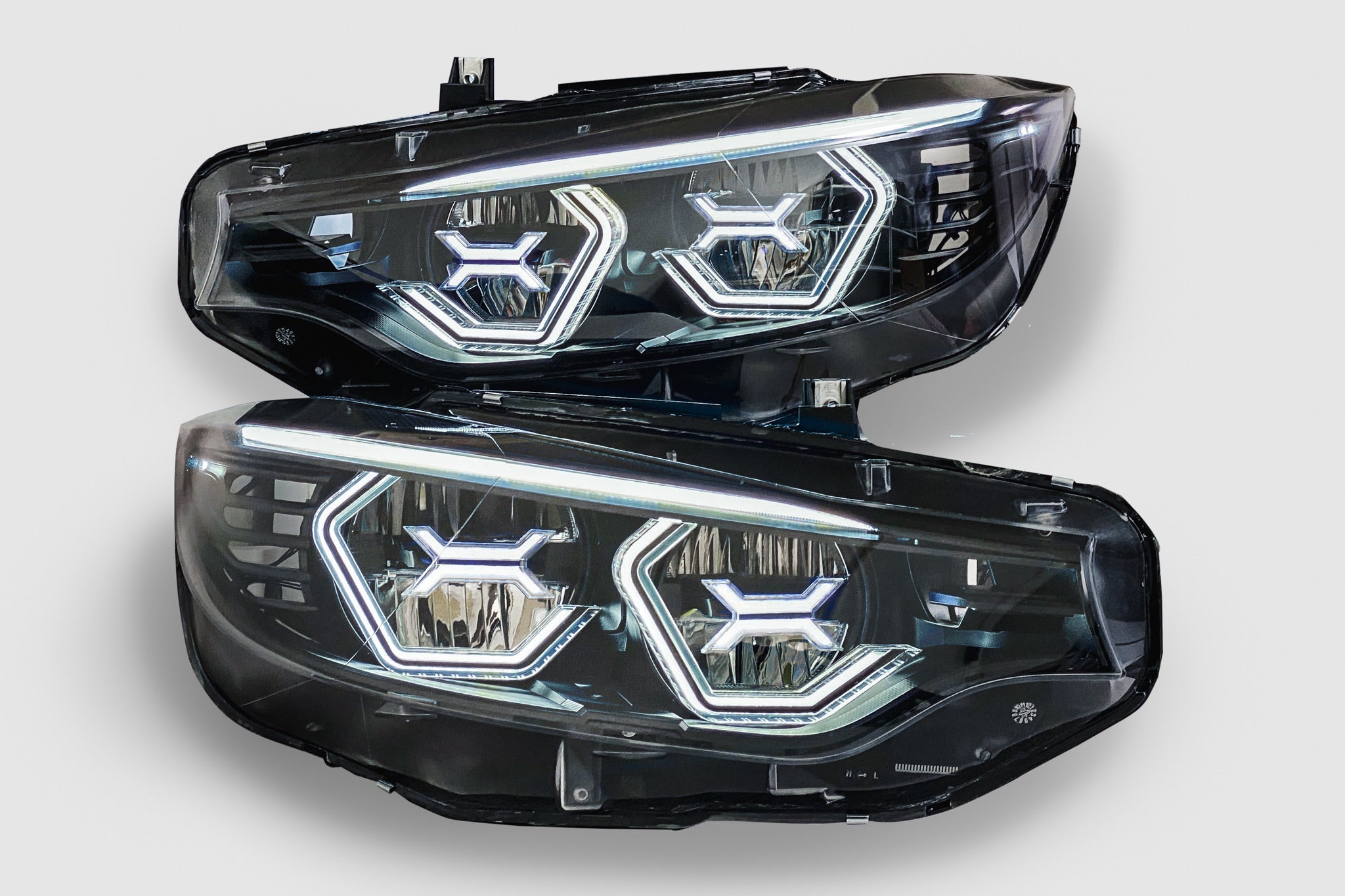 PRE-BUILT F8X F80 M3 F82 F83 M4 F32 F36 Vision Concept Headlights With Blue Concept X (2014 - 2017 LED Headlights Only)