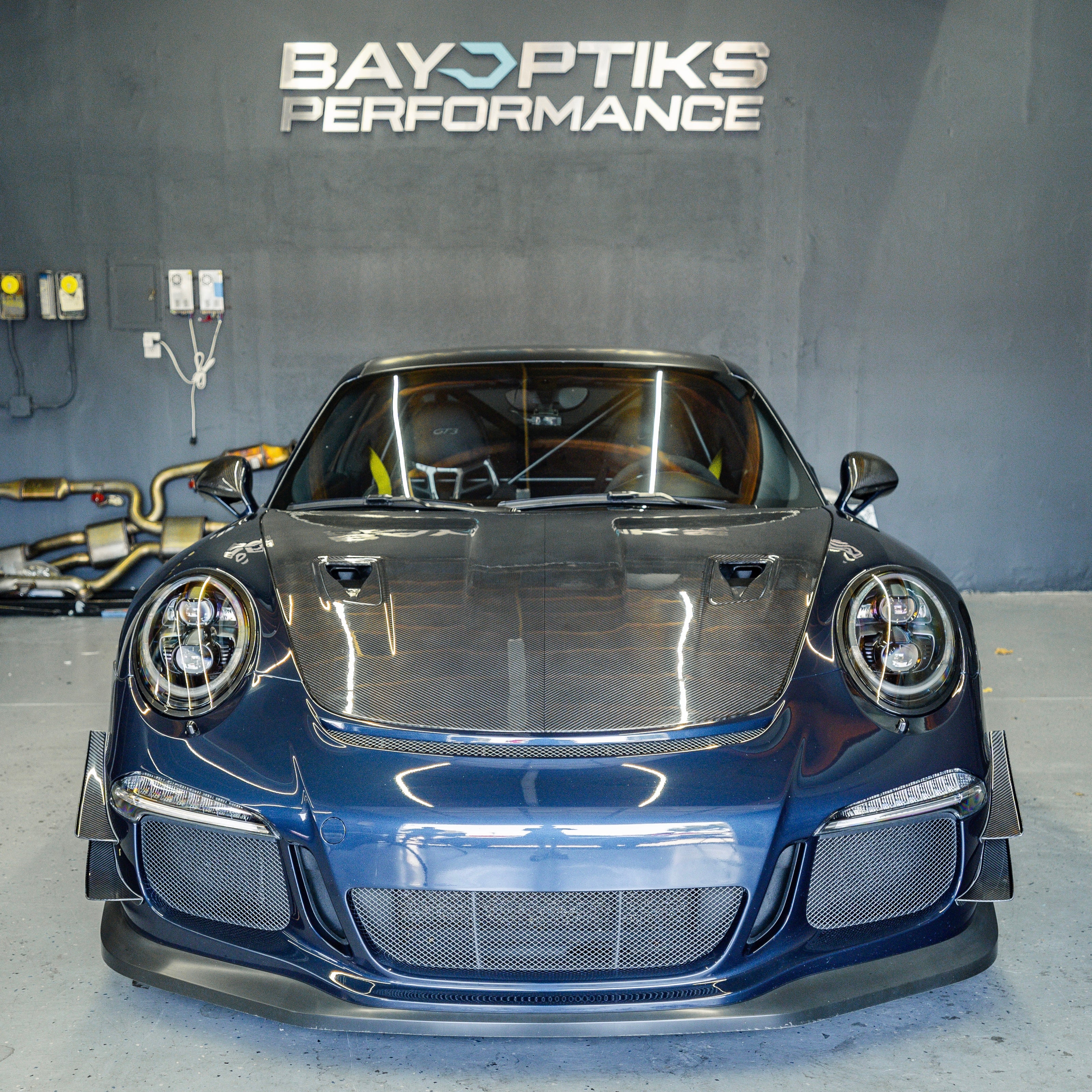 991 Porsche GT3RS Style Double Sided Carbon Fiber Vented Hood (2012 - 2019)