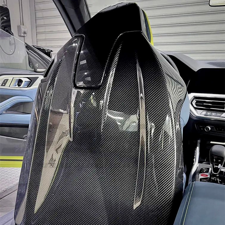 BMW G8X G80 G82 G83 M3 M4 Carbon Fiber Seat Back Covers (For Non Buckets)