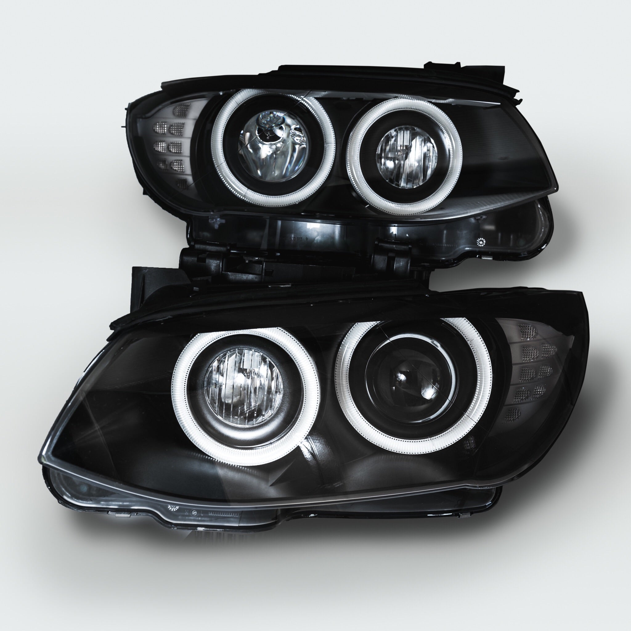 PRE-BUILT LCI E92 E93 3 Series Coupe & Convertible Round Ring Headlights (2011 - 2013 Only)