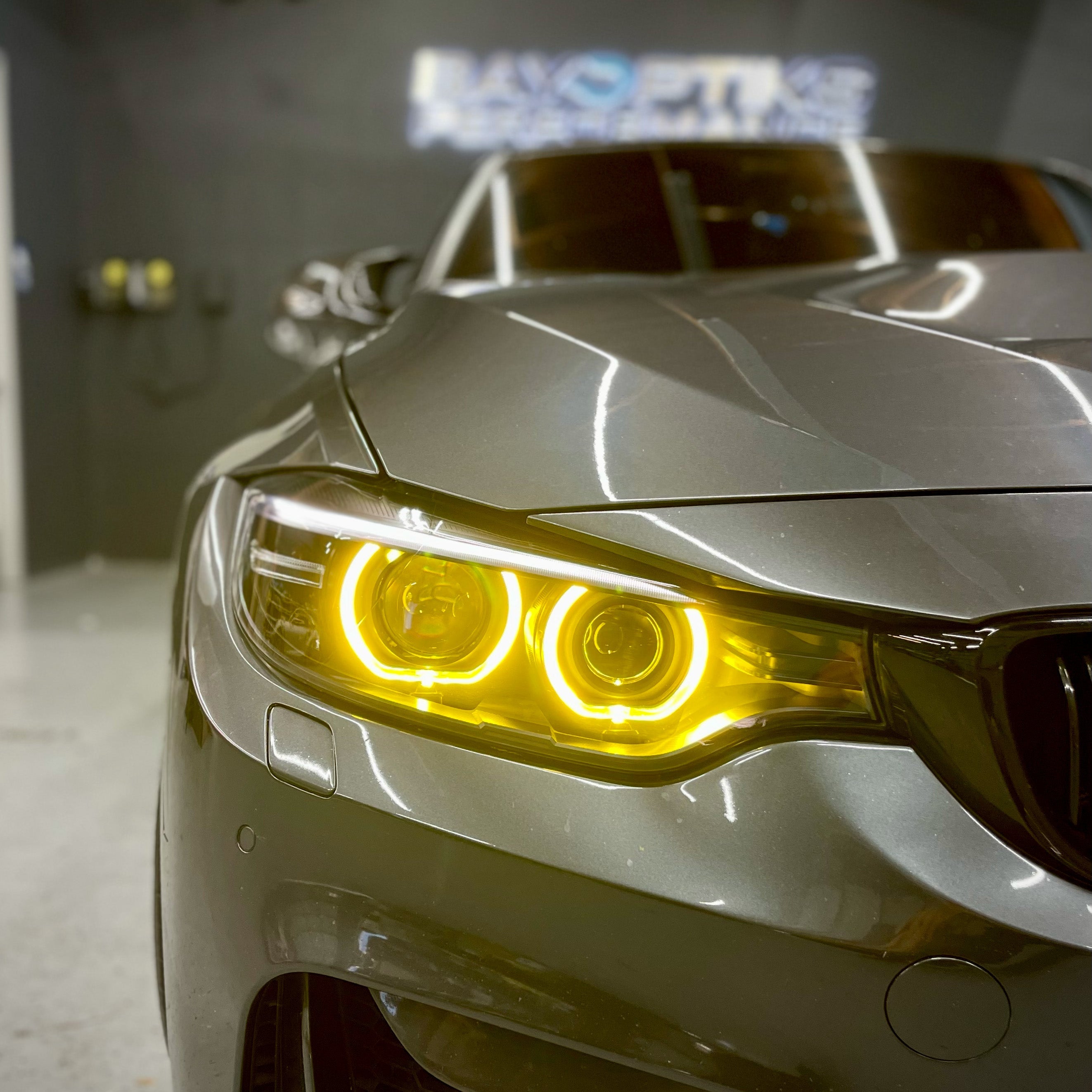 M4 F32 4 Series Headlights with CSL Yellow DRL